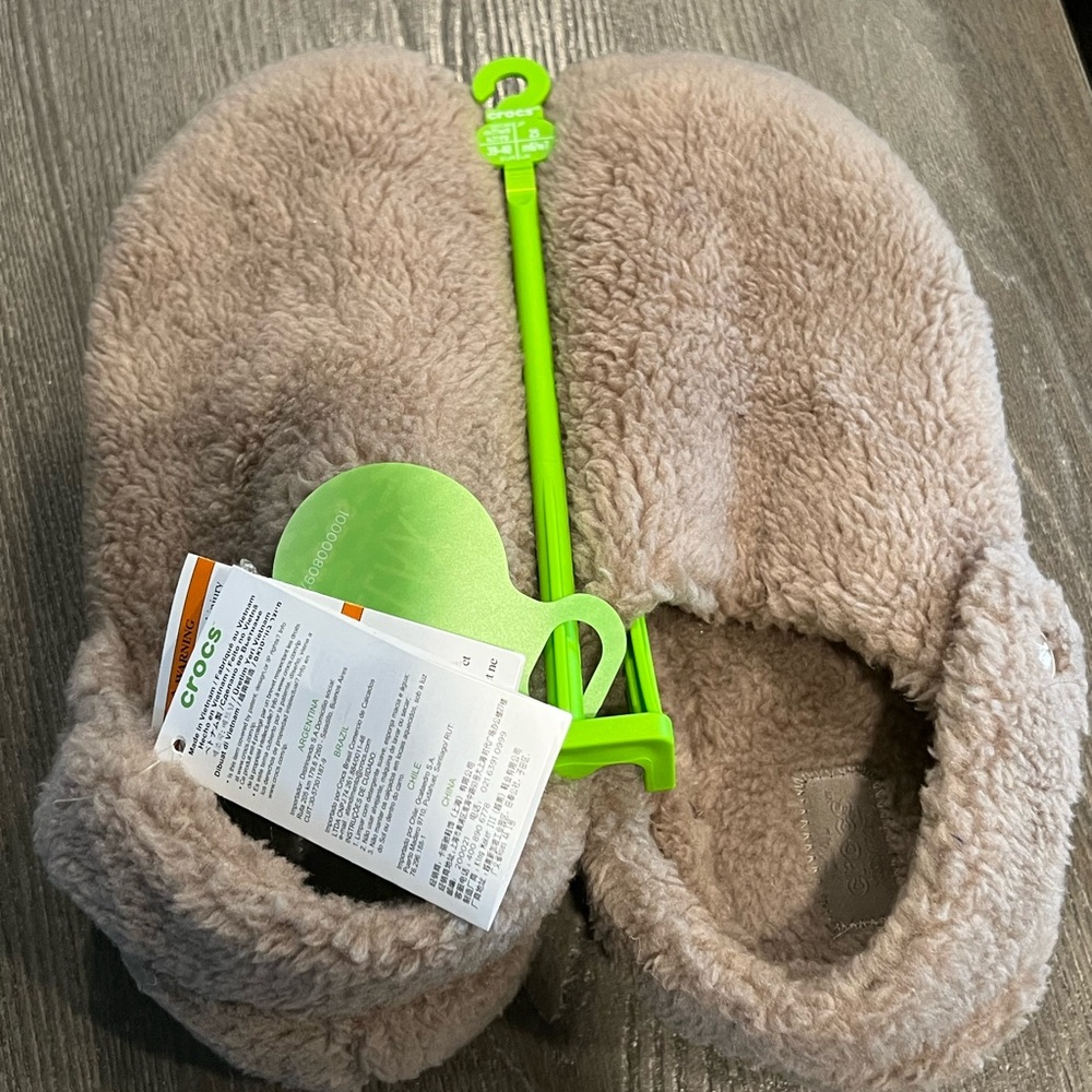 CROCS Plush Beige Slippers